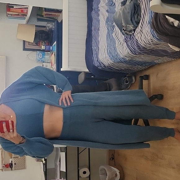 na Other - 3 piece Lounge Set dark aqua  Large